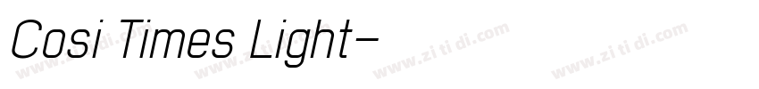 Cosi Times Light字体转换